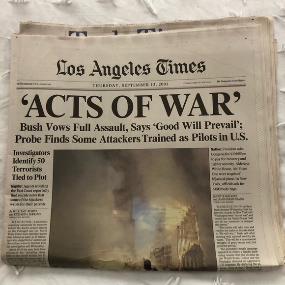 MAKE ME AN OFFER 9/11 and Osama Bin Ladin headlines - Picture 9 of 10